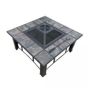 4-in-1 Fire Pit BBQ 81 x 81cm