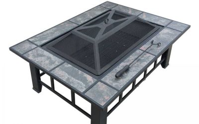 4-in-1 Fire Pit BBQ 94 x 71cm
