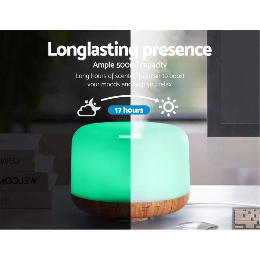 500ml 4-in-1 LED Aromatherapy Oil Diffuser - Image 2