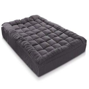 Bamboo Pillowtop Mattress Topper Charcoal Double