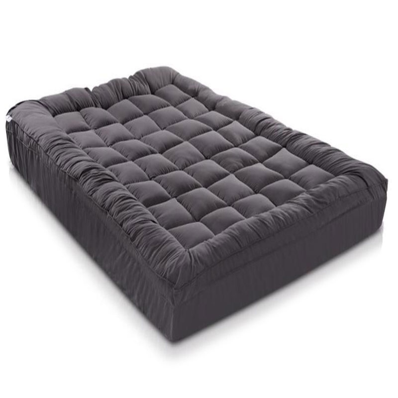 Bamboo Pillowtop Mattress Topper Charcoal Queen