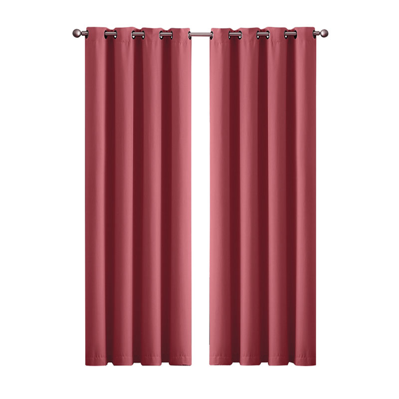 Blockout Curtains Eyelet Matte Wine