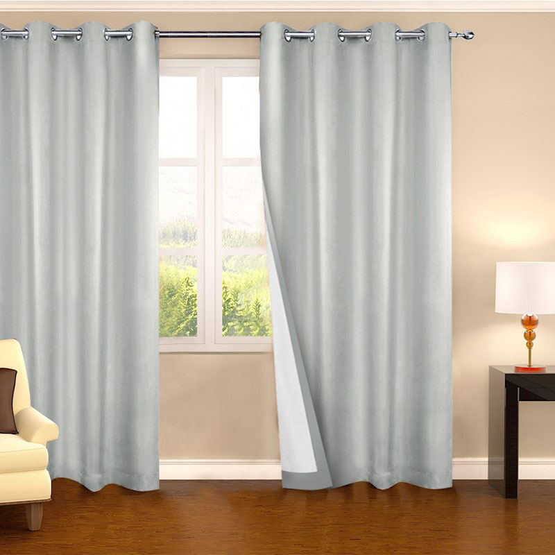 Blockout Eyelet Curtains Ecru - Image 2