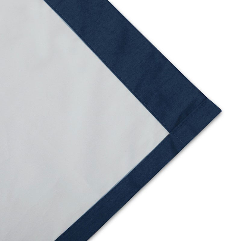 Blockout Eyelet Curtains Navy Blue - Image 4