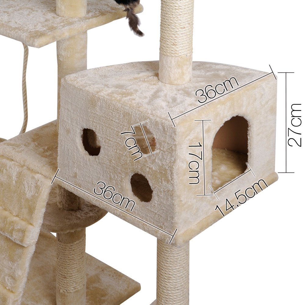 Cat Kitten Toy 170cm Scratching Tree Beige - Image 4