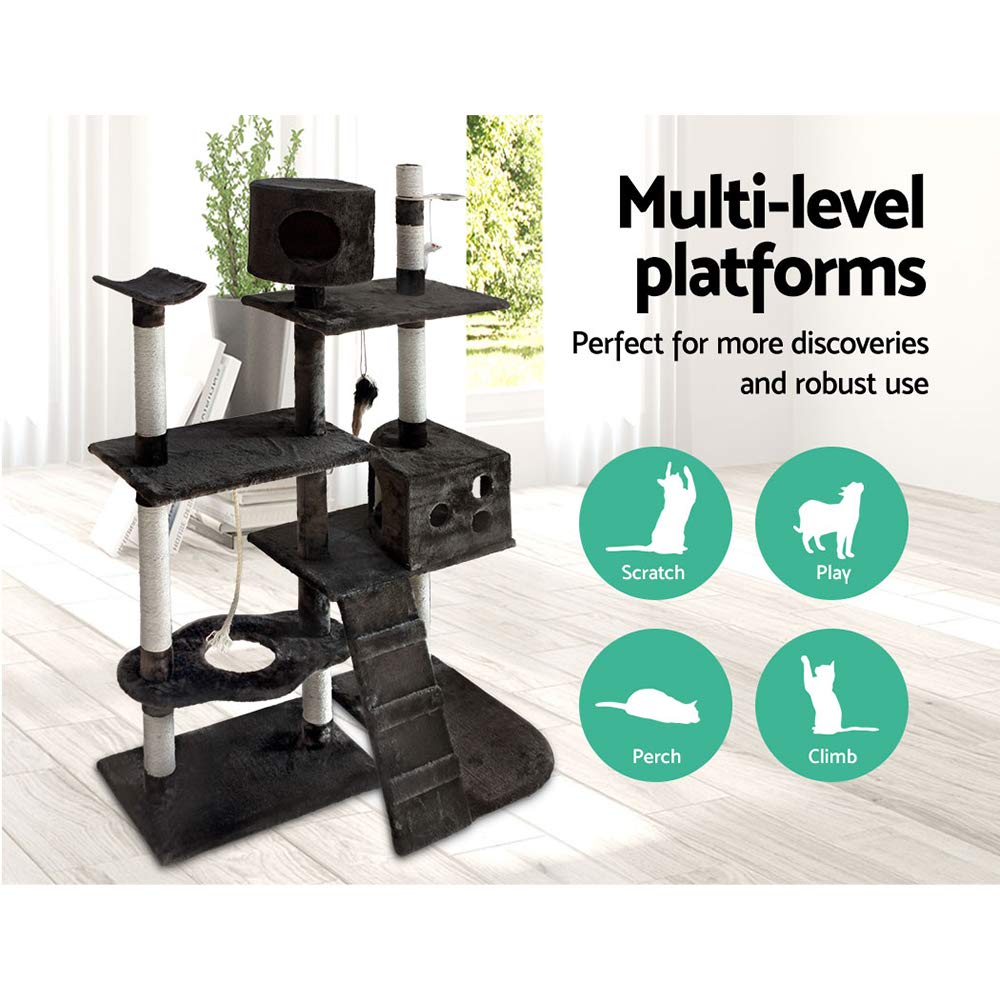 Cat Kitten Toy 170cm Scratching Tree Dark Grey - Image 2
