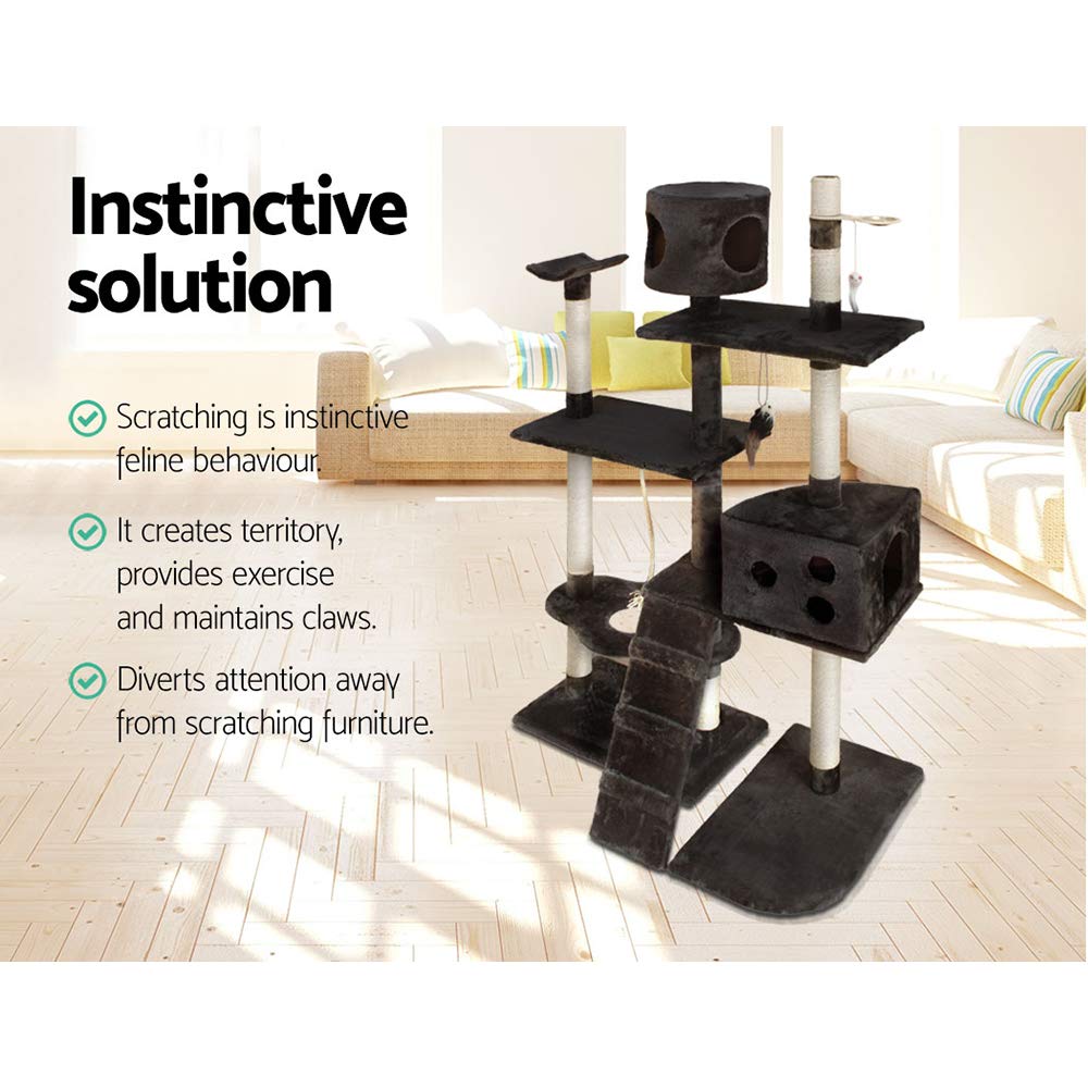 Cat Kitten Toy 170cm Scratching Tree Dark Grey - Image 7