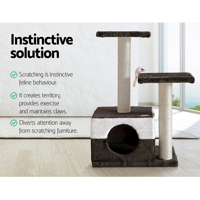 Cat Kitten Toy 70cm Scratching Tree White & Grey - Image 4