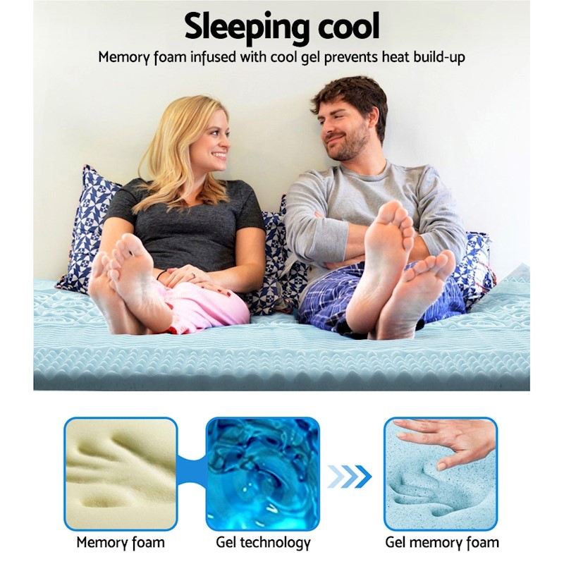 Cool Gel Memory Foam Mattress Topper King - Image 2