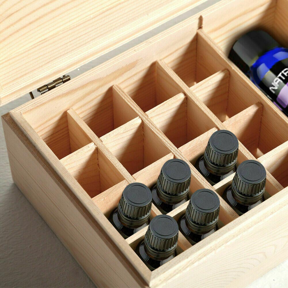 Aromatherapy Essential Oil Box Wooden 25 Slots - Image 5