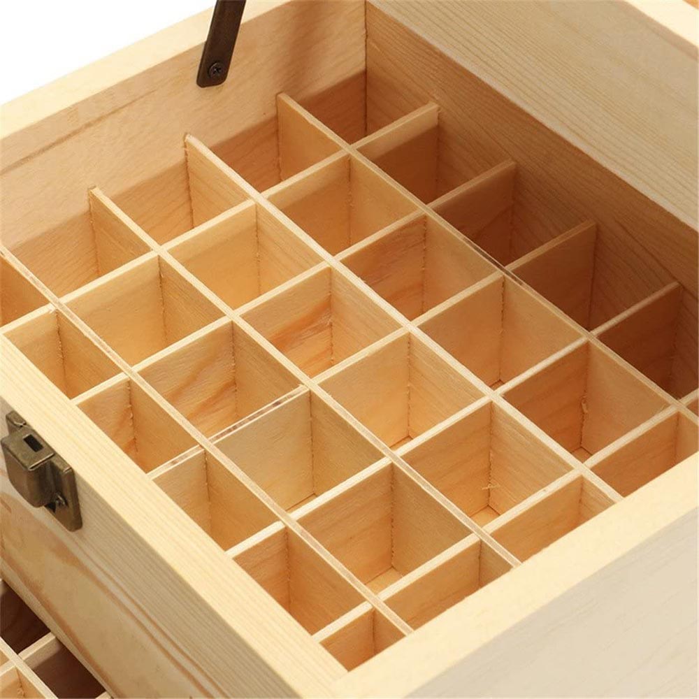 Aromatherapy Essential Oil Box Wooden 59 Slots - Image 5