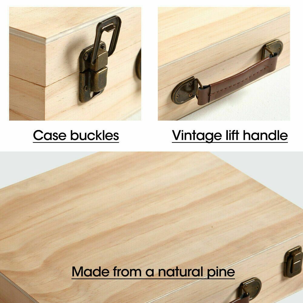 Aromatherapy Essential Oil Box Wooden 70 Slots - Image 2