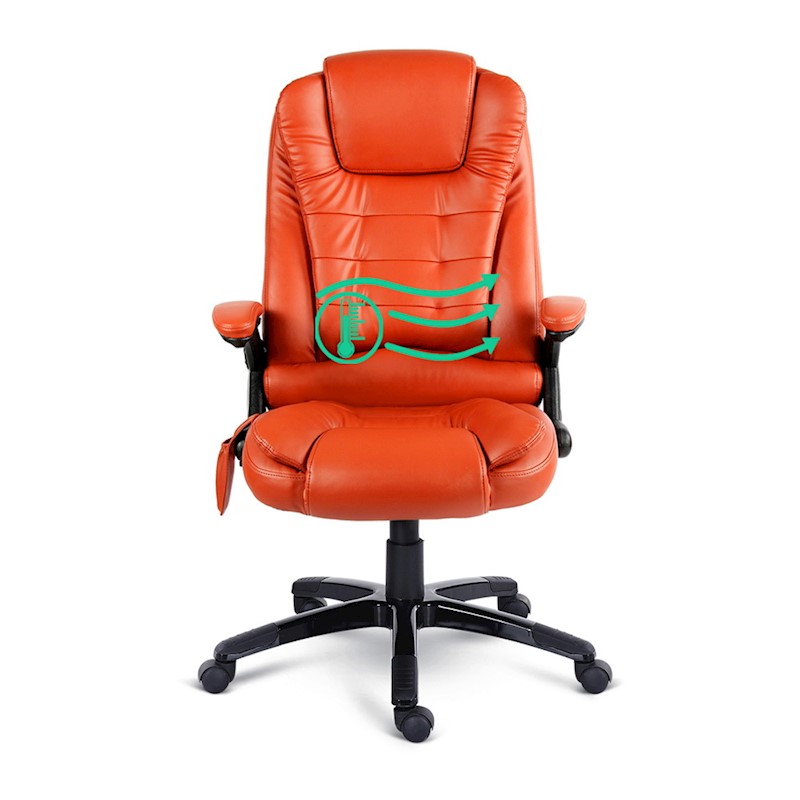 Executive 8 Point Heated Massage Office Chair Amber - Image 3