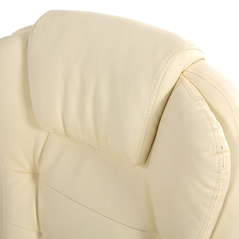 Executive 8 Point Heated Massage Office Chair Beige - Image 7