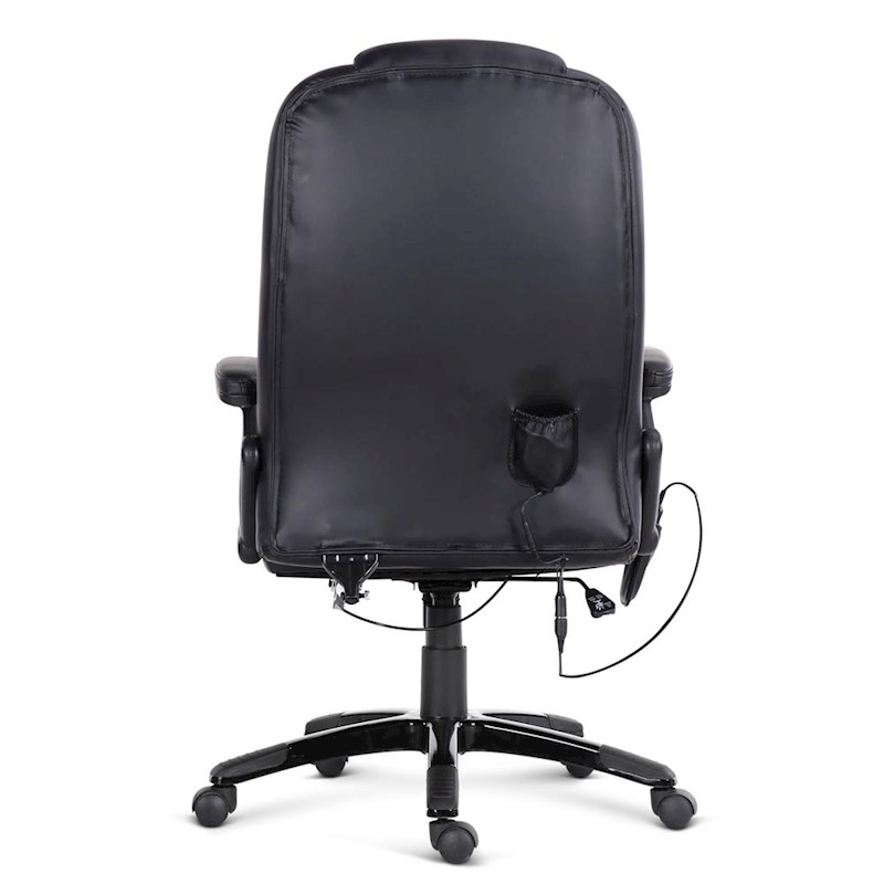 Executive 8 Point Heated Massage Office Chair Black - Image 5