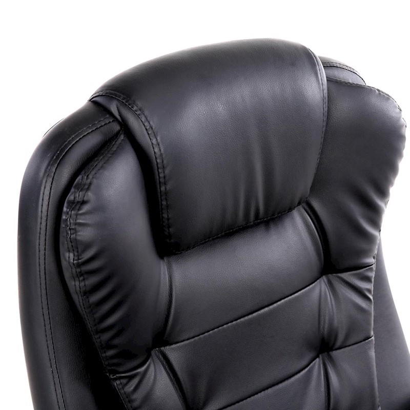 Executive 8 Point Heated Massage Office Chair Black - Image 6