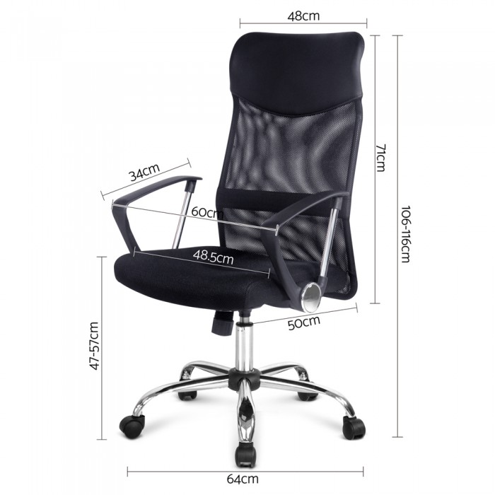 Executive High Back Mesh Chair Black - Image 2