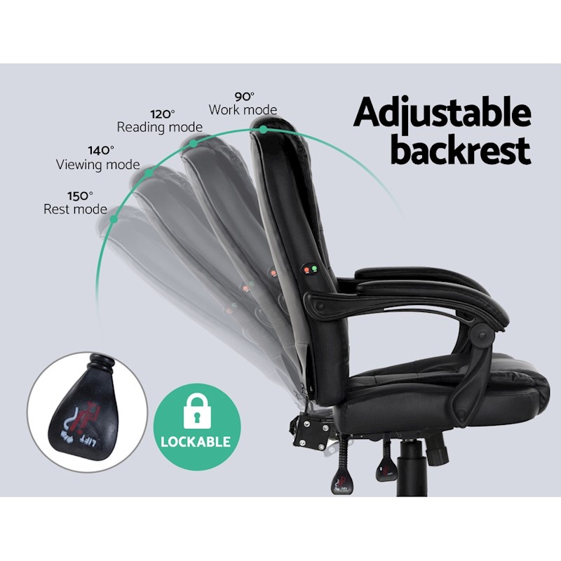 Executive Massage Office Chair Black - Image 5