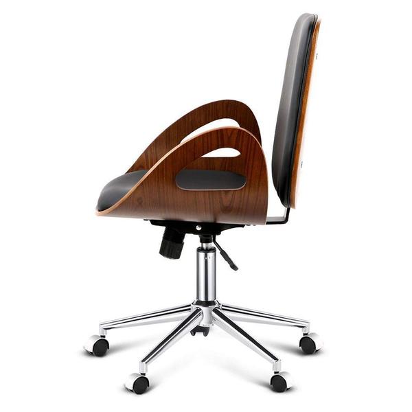 Executive Wooden Office Chair Black Model 4 - Image 4