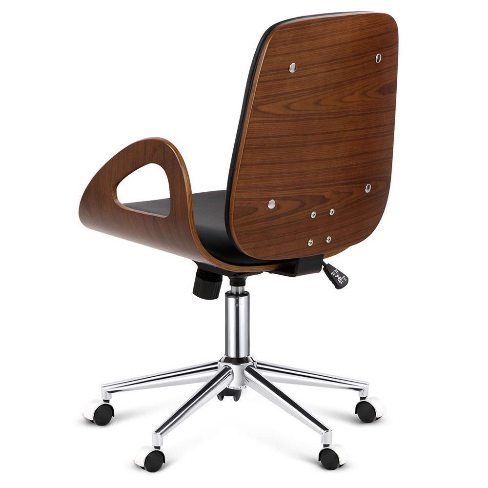 Executive Wooden Office Chair Black Model 4 - Image 5