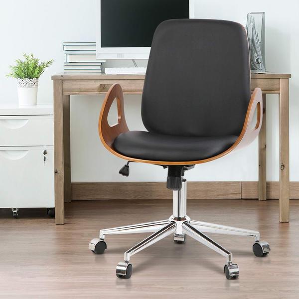 Executive Wooden Office Chair Black Model 4 - Image 6