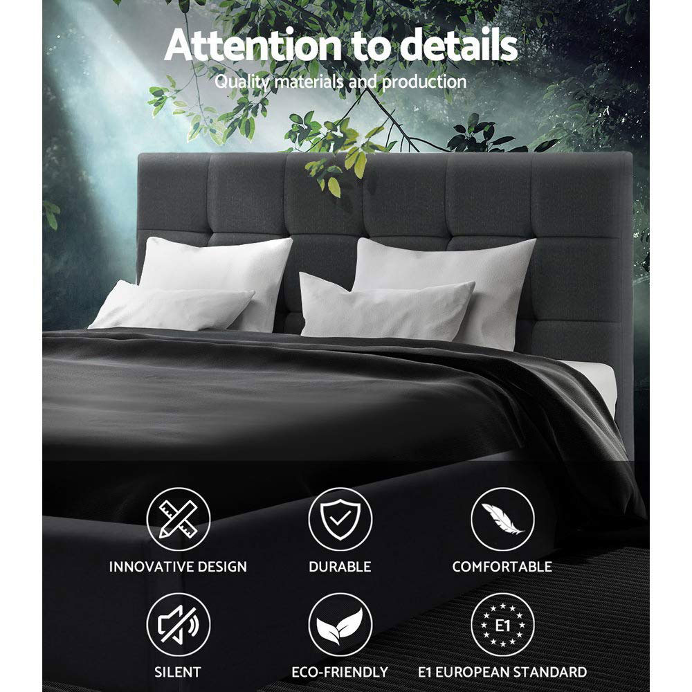Fabric Bed Frame Soho Charcoal - Image 2