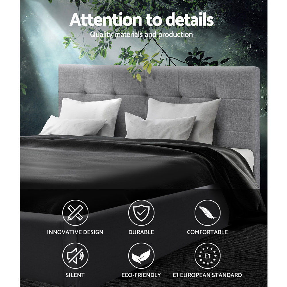 Fabric Bed Frame Soho Grey - Image 4