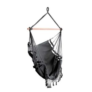 Hammock Swing Chair Tassel Grey