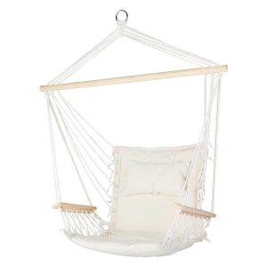 Hammock Swing Chair Deluxe With Armrest Cream