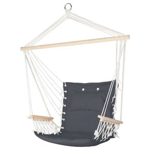 Hammock Swing Chair Deluxe With Armrest Grey