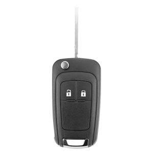 Chevrolet 2 Button Flip Shell Case Replacement with Uncut Key