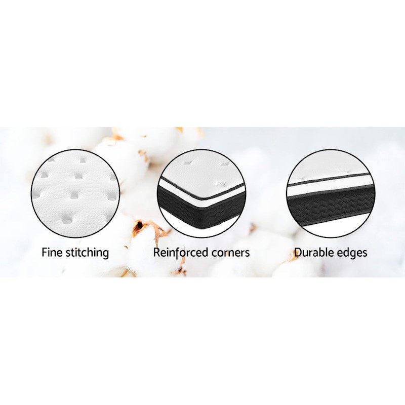 Mattress Bonnell Spring Foam 21cm Medium Firm Euro Top - Image 5