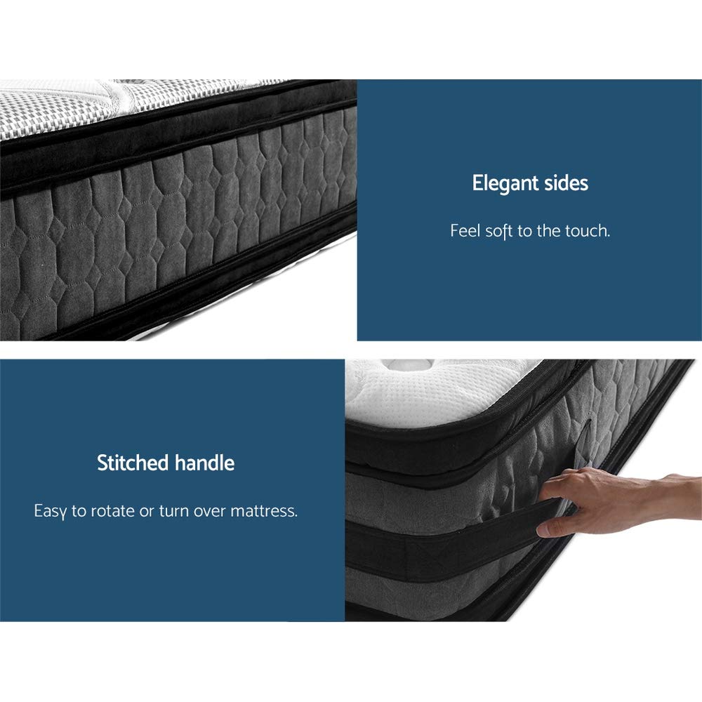 Mattress Pocket Spring Foam 36cm Medium Firm Euro Top - Image 5