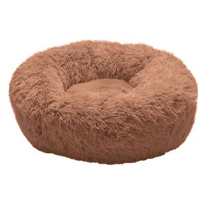 Pet Dog Cat Bed Donut Brown