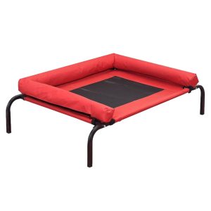 Pet Dog Cat Bed Trampoline Hammock Red