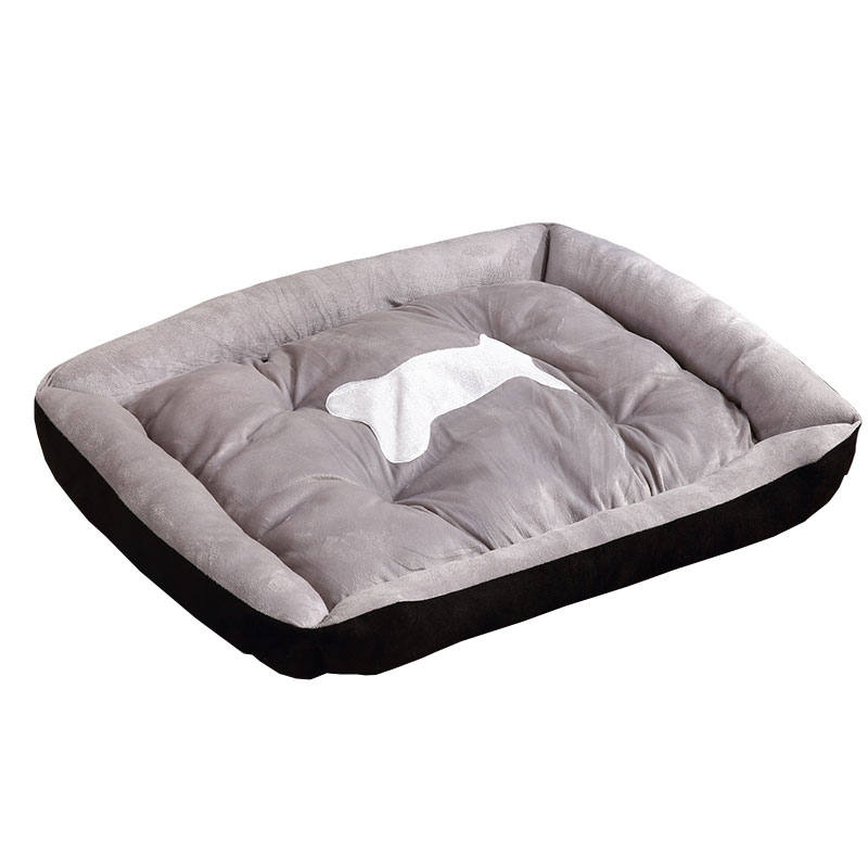 Pet Dog Cat Bed Warm Fleece Deluxe Black
