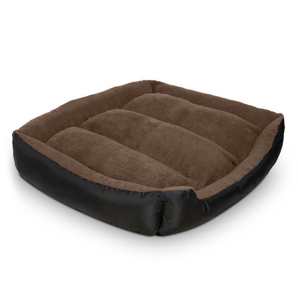 Pet Dog Cat Bed Warm Fleece Deluxe Brown