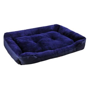Pet Dog Cat Bed Warm Fleece Plush Blue
