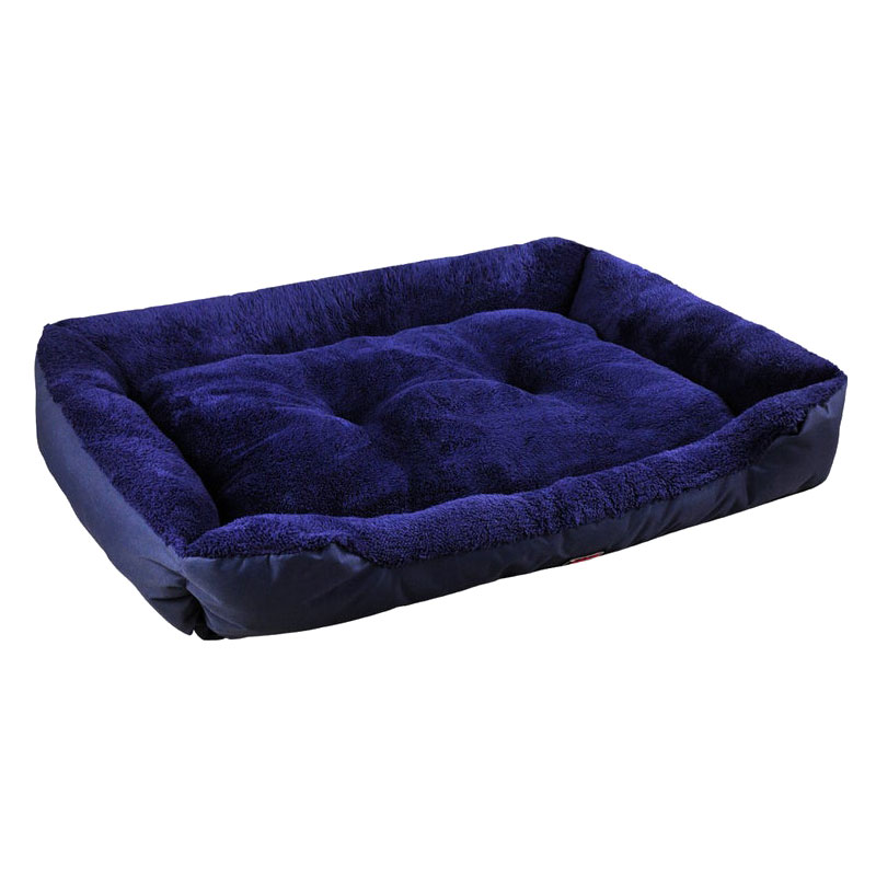 Pet Dog Cat Bed Warm Fleece Plush Blue