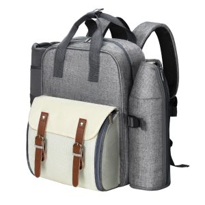 Picnic Bag 4 Person Alfresco Grey & White