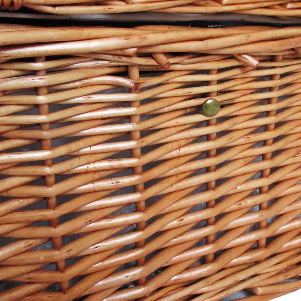 Picnic Basket 2 Person Wicker With Cooler Bag & Blanket - Image 8