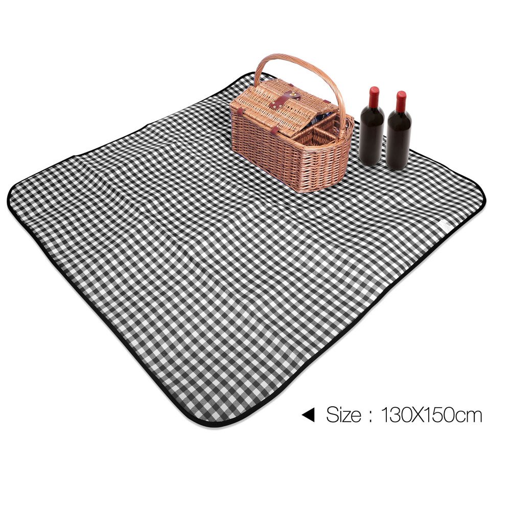 Picnic Basket 4 Person Wicker Deluxe With Blanket - Image 2