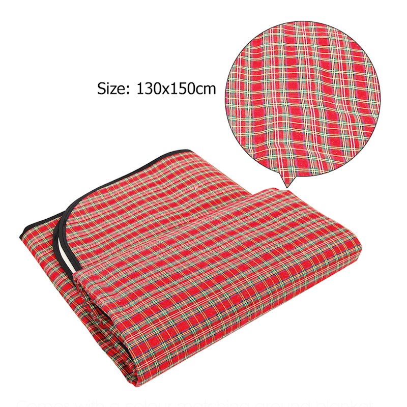 Picnic Basket 4 Person Wicker With Cooler Bag & Blanket Style 3 - Image 6