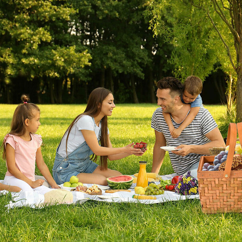 Picnic Basket Wicker Hamper Deluxe Style 3 - Image 3