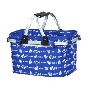 Picnic Hamper Shopping Basket Fish & Seashells