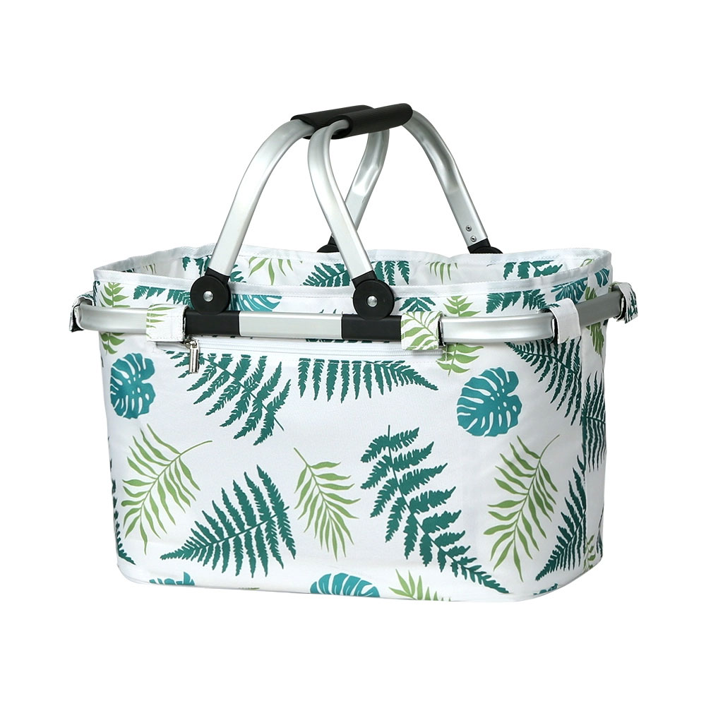 Picnic Hamper Shopping Basket Leaves