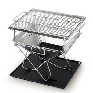 Portable Fire Pit BBQ 42 x 34cm Foldable With Carry Bag