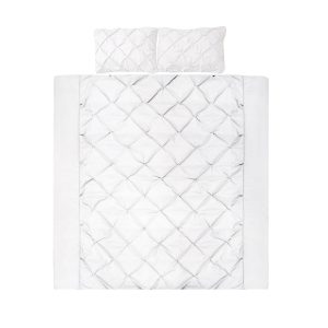 Quilt Cover Set 800TC Diamond Pintuck White