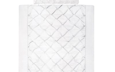 Quilt Cover Set 800TC Diamond Pintuck White