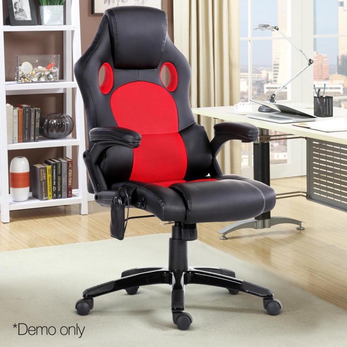 Racer Massage & Heating Office Chair Red - Image 6